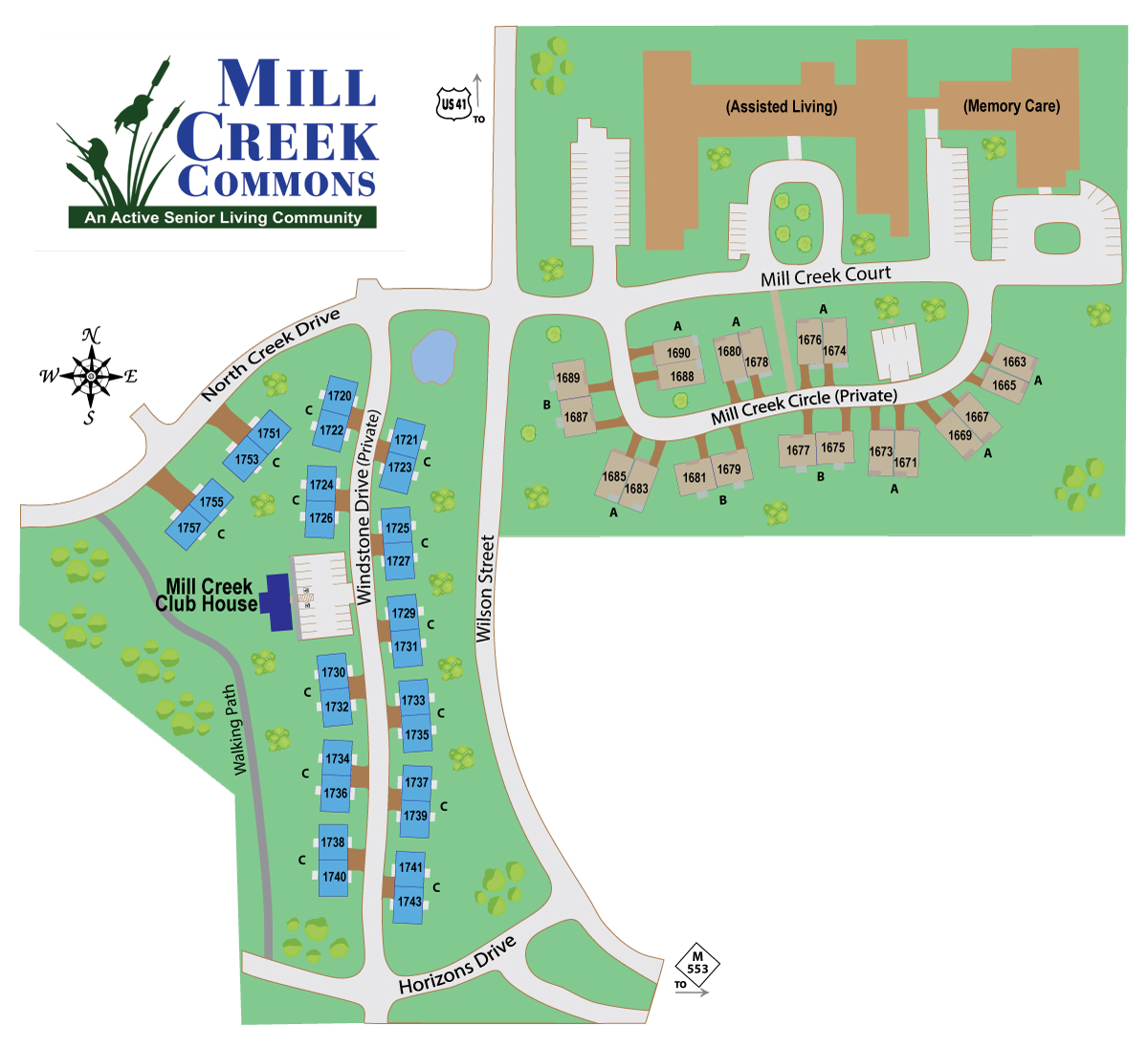 Mill Creek Commons Map